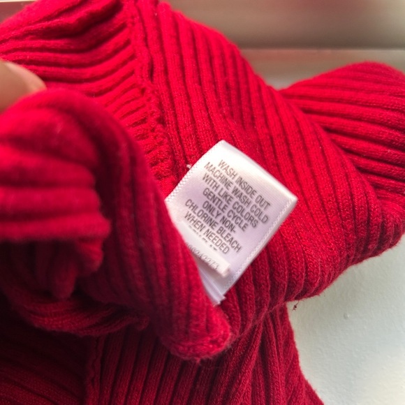 Red Open-Front Women's Cardigan - Picture 6 of 6